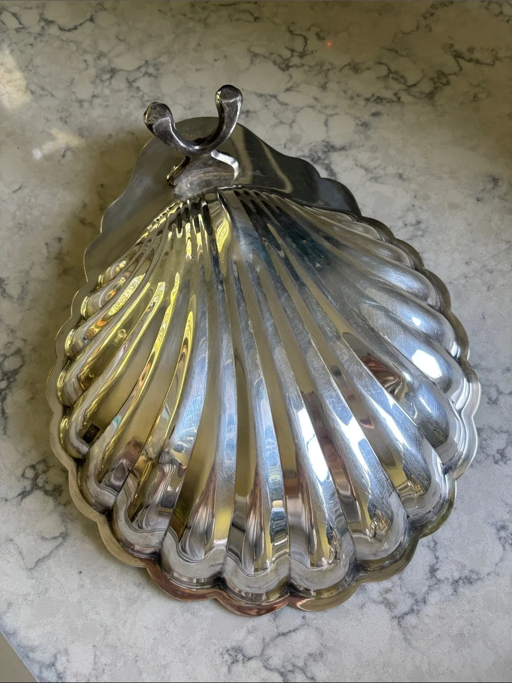 Vintage Sheridan Footed Scalloped Seafood/Shrimp Server/Sauce/toothpick holders